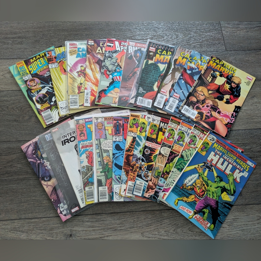 25 Captain America Hulk Fantastic 4 Iron Man Comics Books Marvel Comic Book Lot